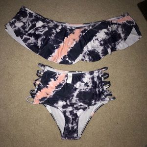 High raise bottoms and off the shoulder top